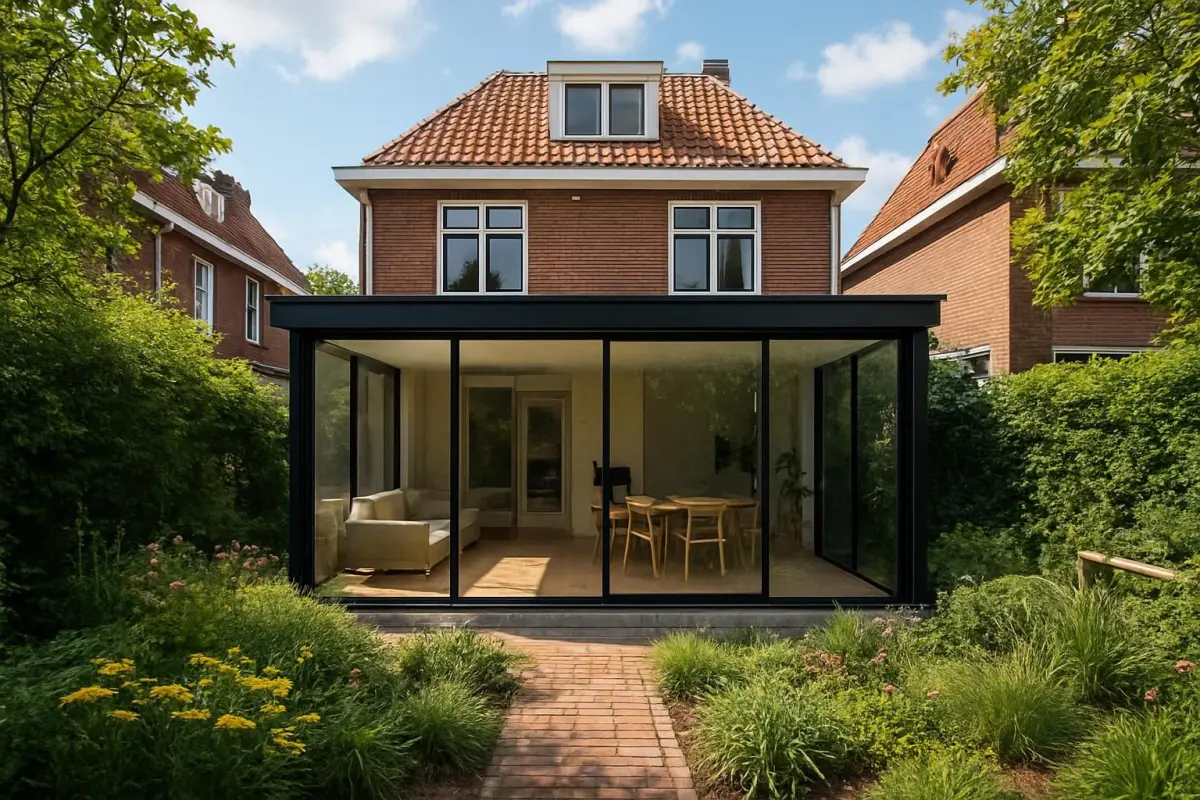 Achteruitbouw woning Leiden: ruimte creëren in de tuin